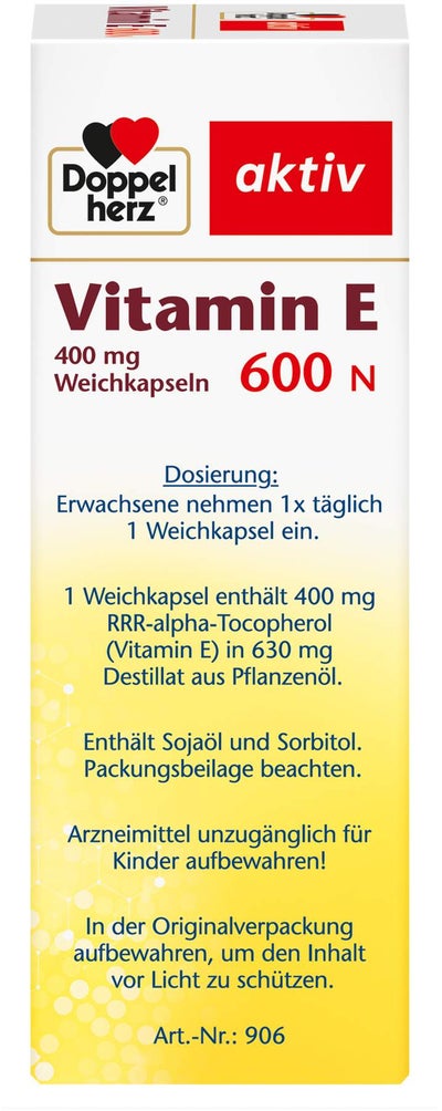 Doppelherz Aktiv Vitamin E 600 N 40 Weichkapseln