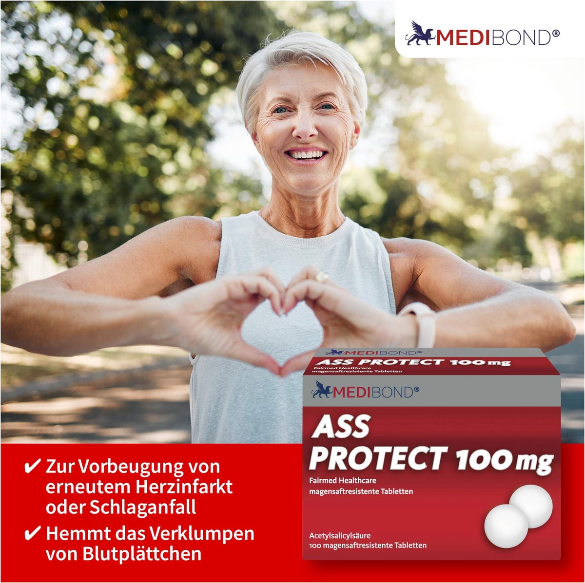 ASS Medibond Protect 100 mg 2 x 100 magensaftresistente Tabletten