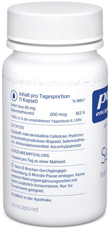 Pure Encapsulations Selen Selenmethionin 60 Kapseln