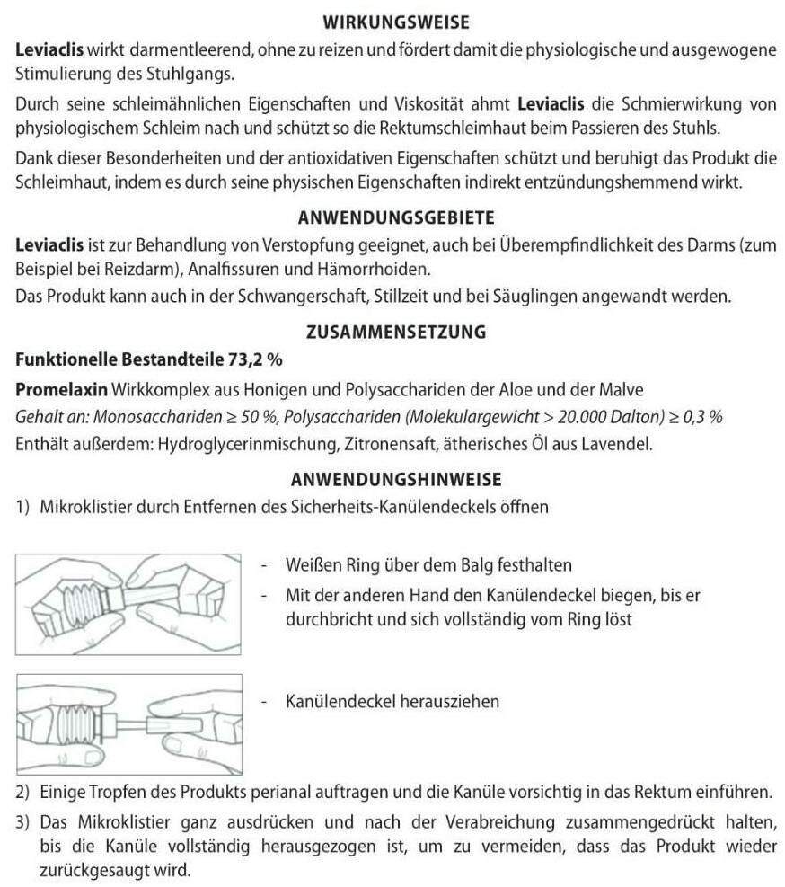 Leviaclis Kinder Klistiere bei Verstopfung 30 G