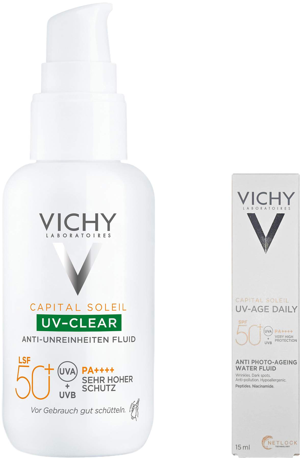 Vichy Capital Soleil UV-Clear LSF 50+ 40 ml + gratis Vichy Capital Soleil UV-Age Daily LSF50+ 15 ml
