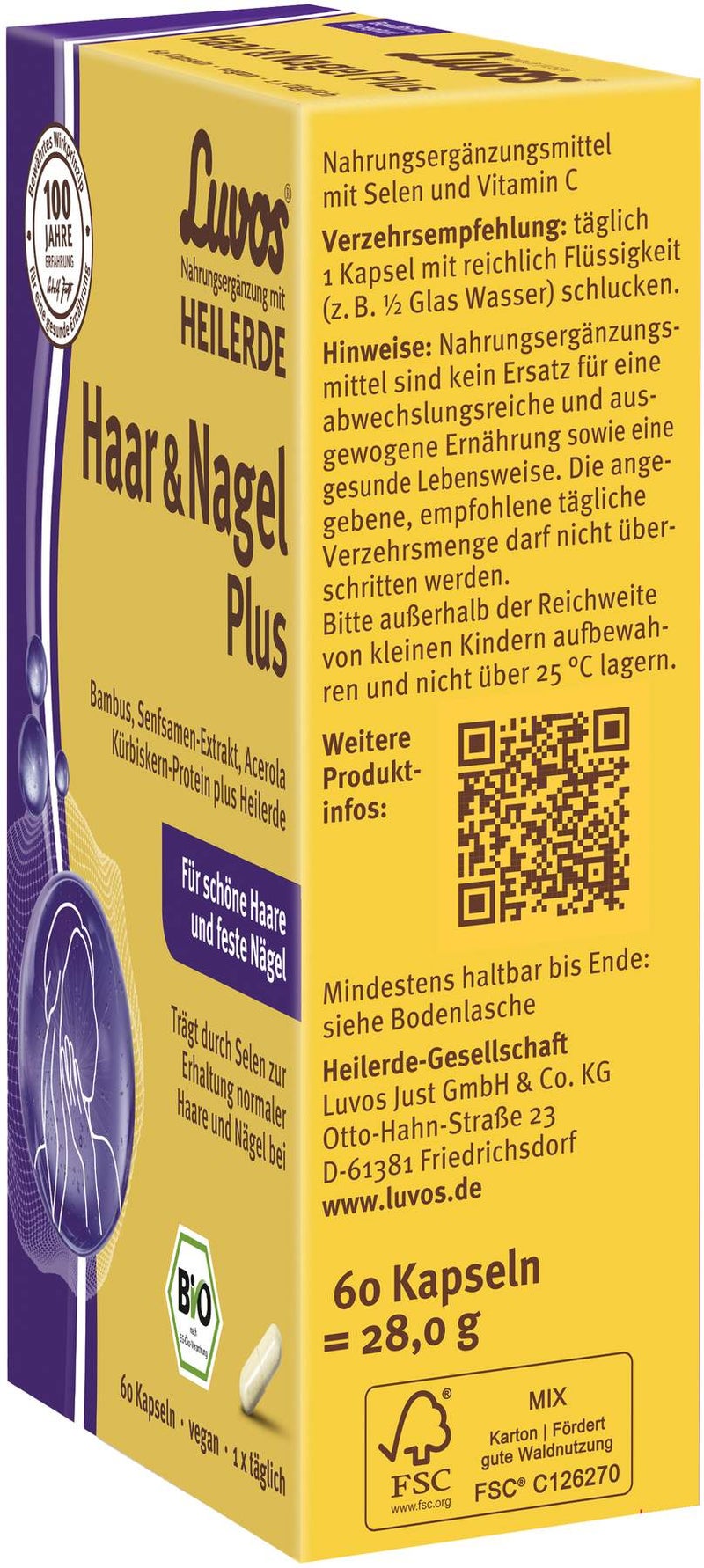 Luvos Heilerde Bio Haar & Nagel Plus Kapseln