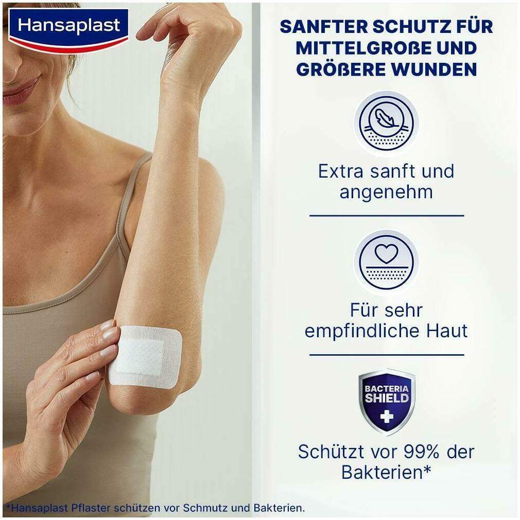 Hansaplast Ultra Sensitive Wundpflaster XL 5 x 7,2 cm