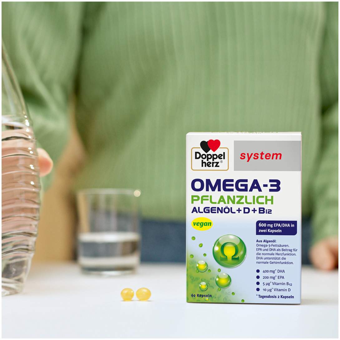 Doppelherz system Omega-3 pflanzlich 60 Kapseln