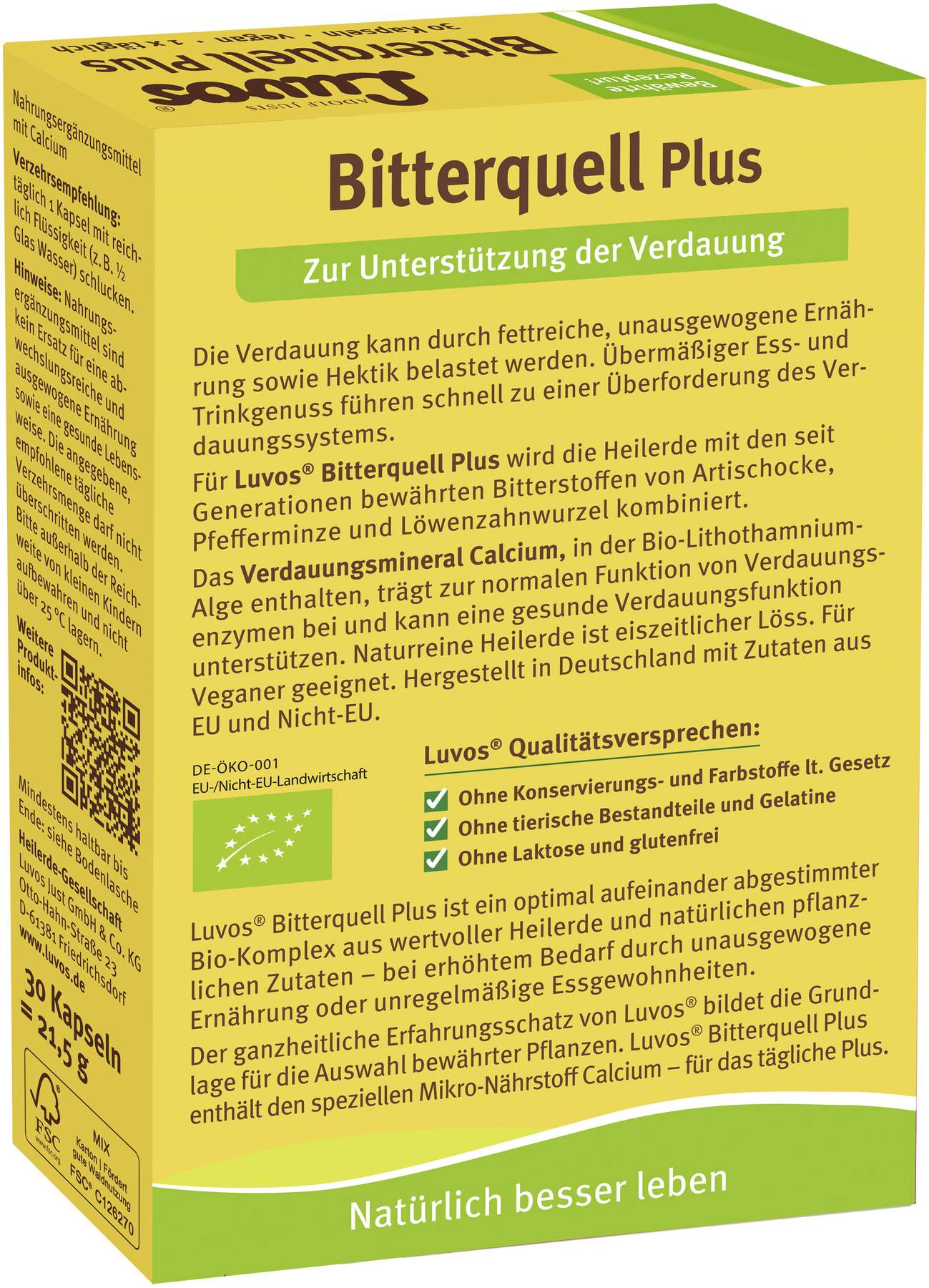 Luvos Heilerde Bio Bitterquell Plus 30 Kapseln