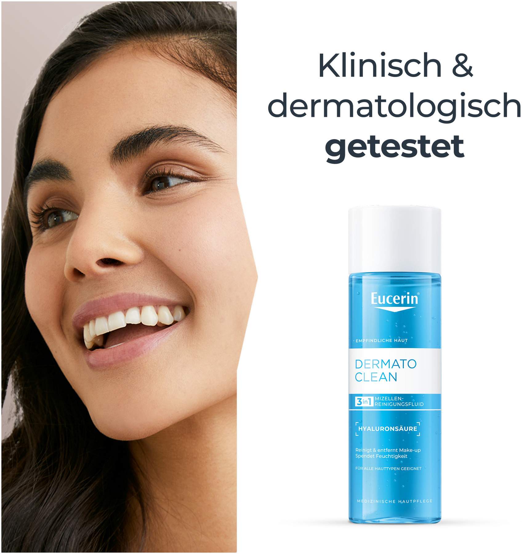 Eucerin Dermatoclean Hyaluron Mizellen Reinigungsfluid 3in1  400 ml