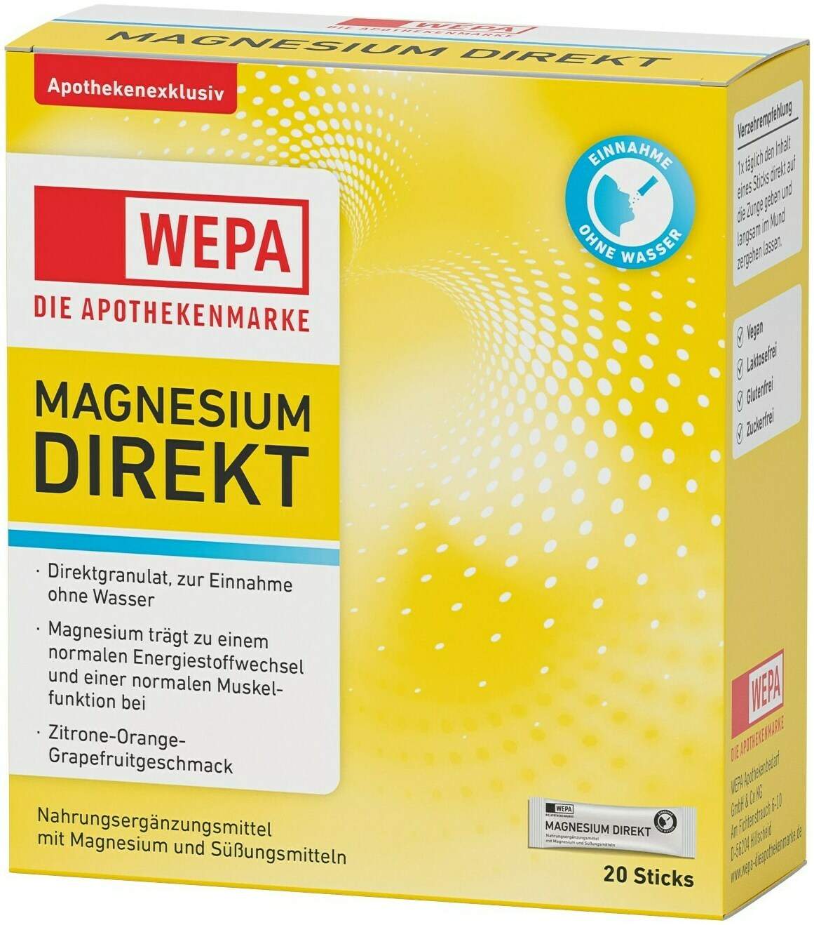 WEPA Magnesium Direkt 20 Sticks