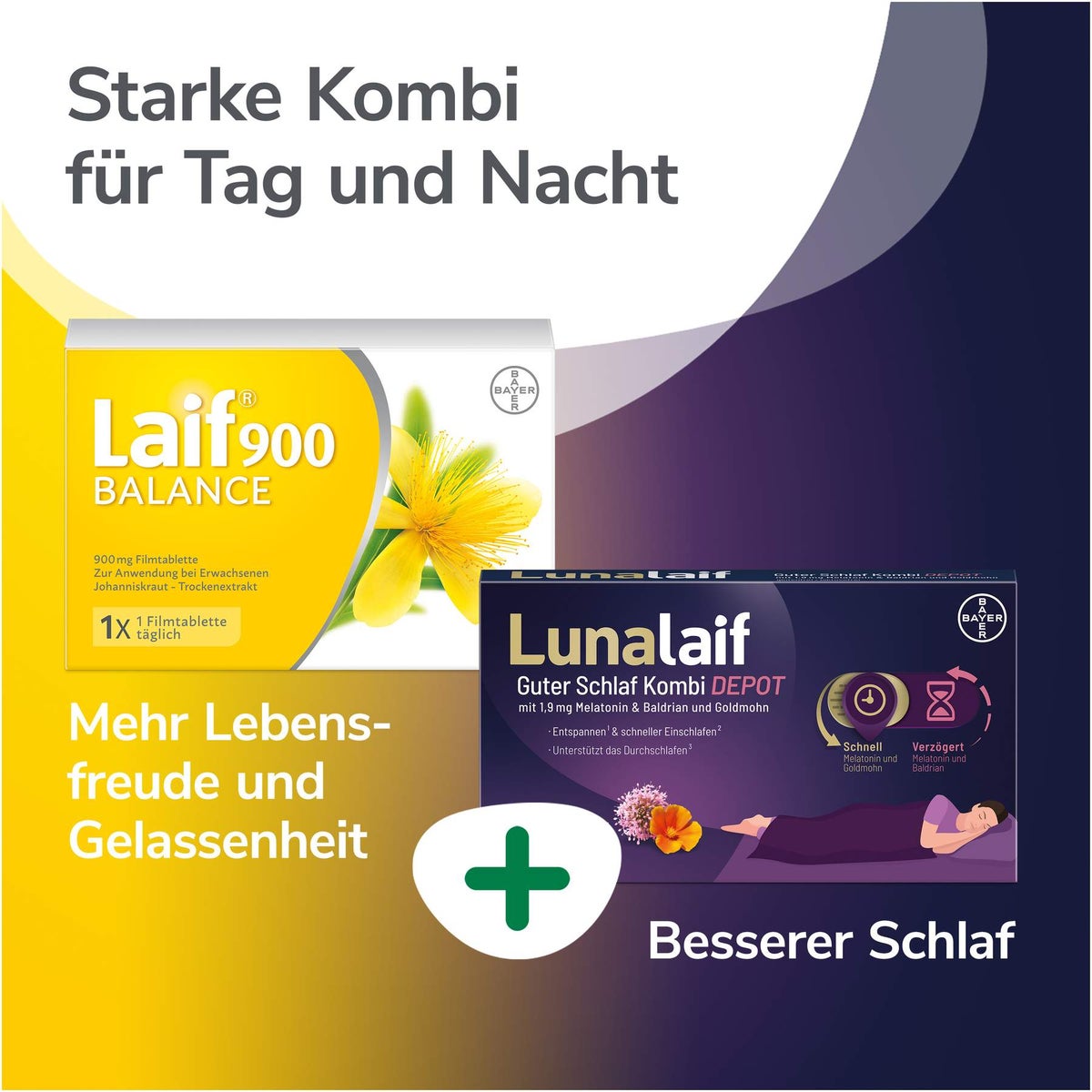 Lunalaif Guter Schlaf Kombi Depot 30 Tabletten + Laif 900 Balance 100 Tabletten