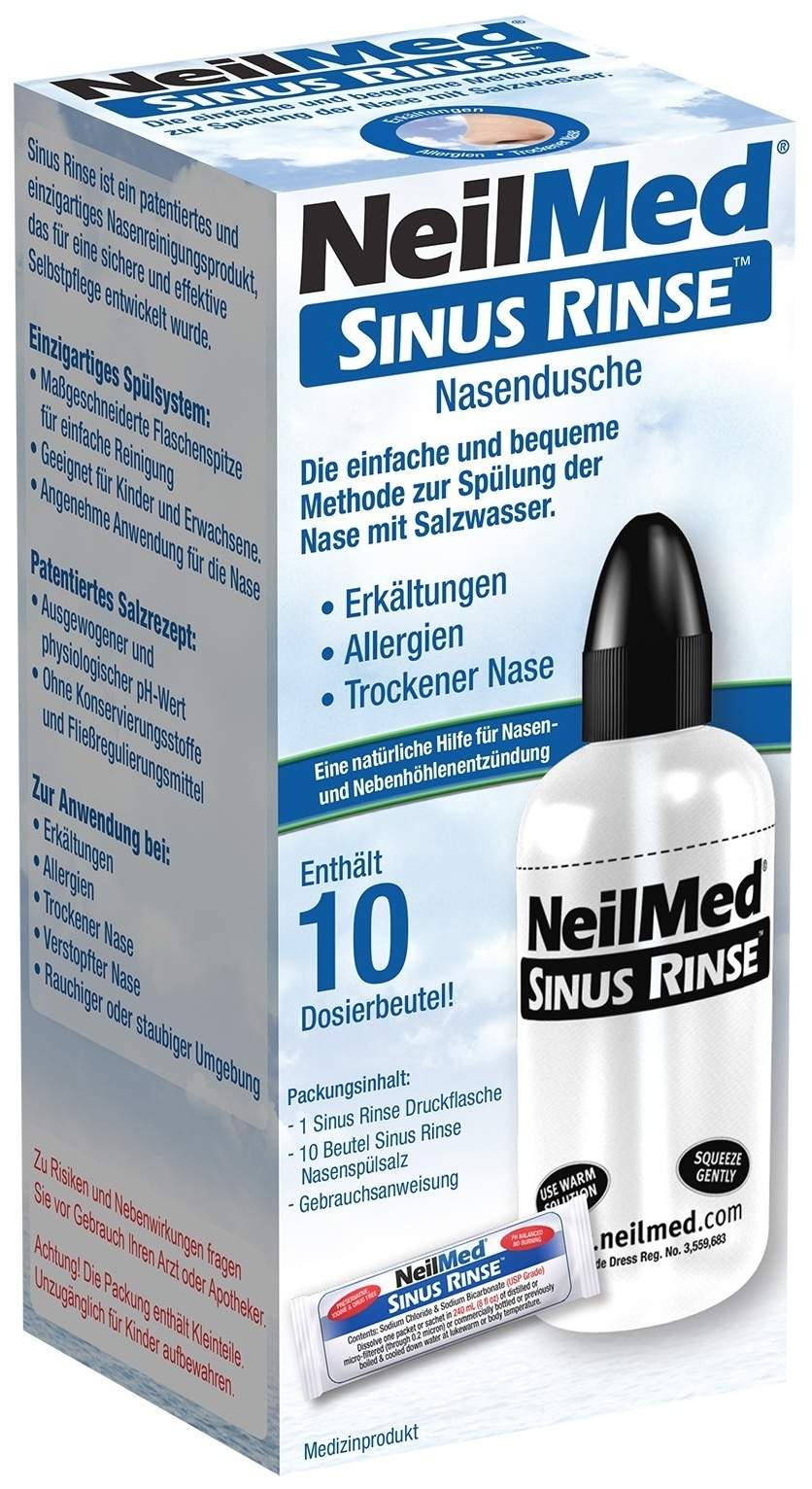 Neilmed Sinus Rinse Nasendusche + Nasenspülsalz 10 Dosierbeutel