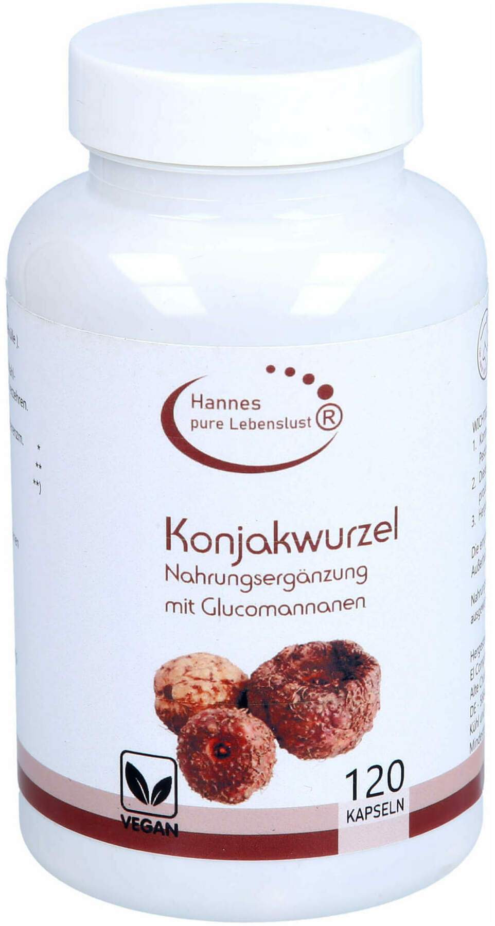Konjakwurzelextrakt Glucomannan Kapseln  120 Stück