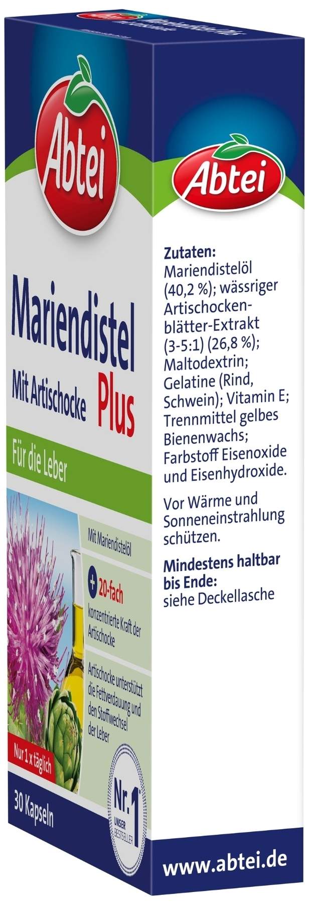 Abtei Mariendistel Plus Mit Artischocke 30 Kapseln