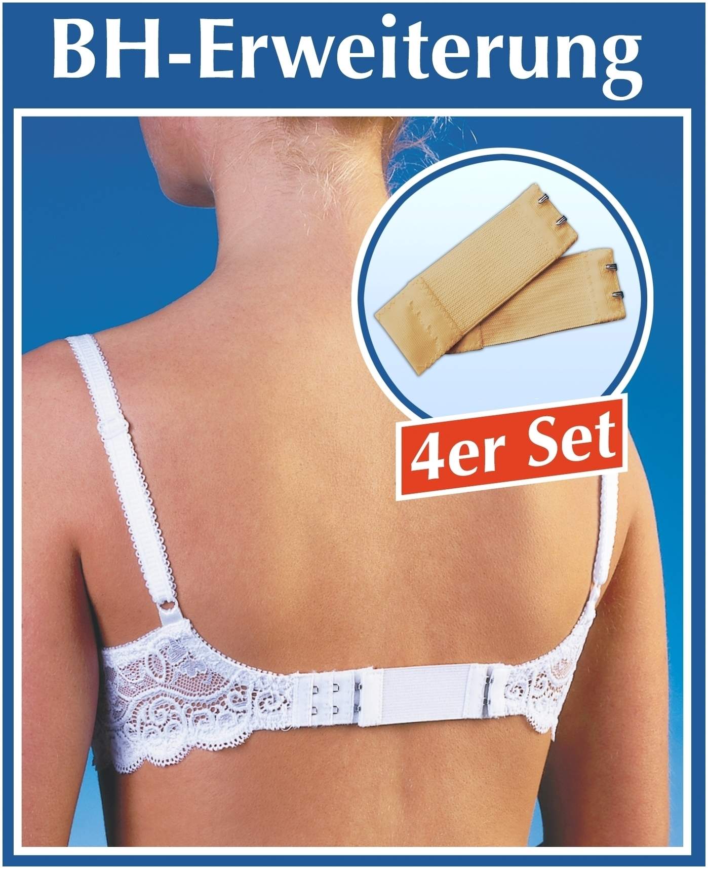 BH Erweiterung hautfarben 4er Set 5,5 x 8 cm
