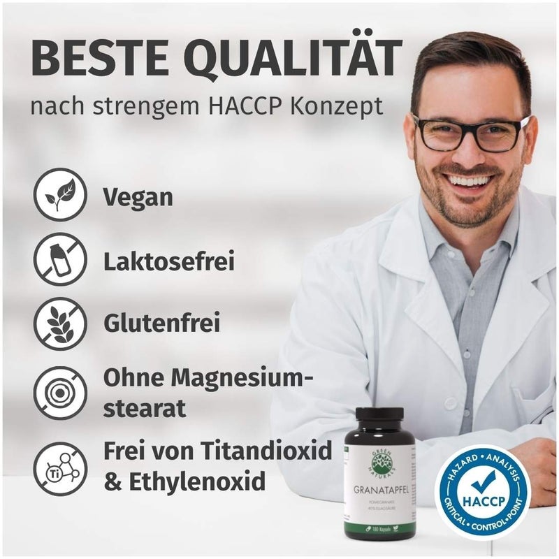 Green Naturals Granatapfel+40% Ellagsäure 180 Kapseln