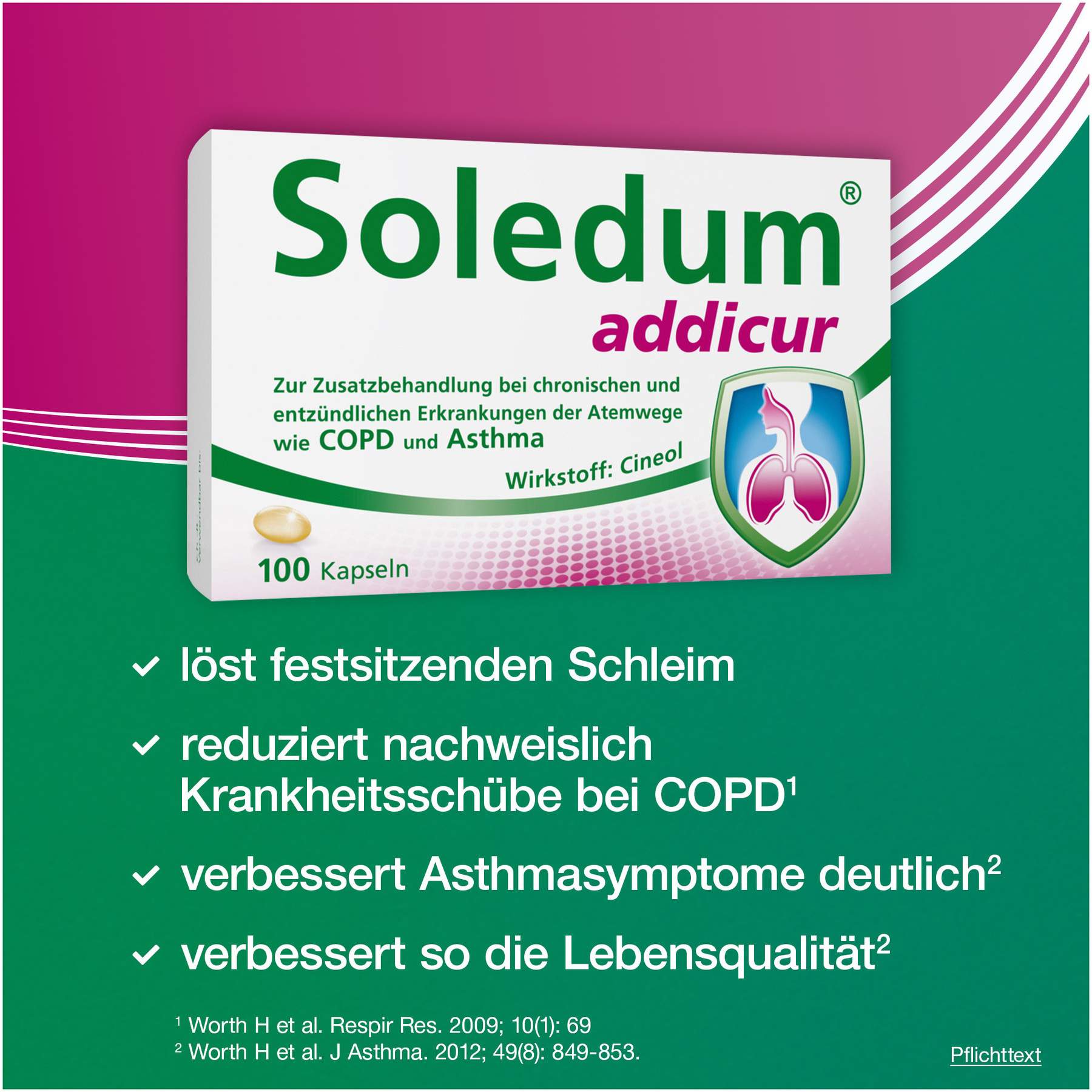 Soledum addicur 200 mg 100 magensaftresistente Weichkapseln