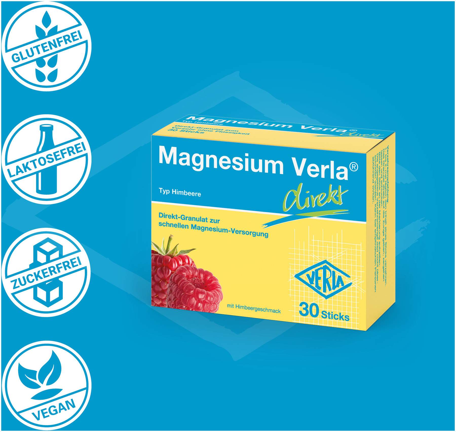 Magnesium Verla Direkt Himbeere 30 Granulatbeutel