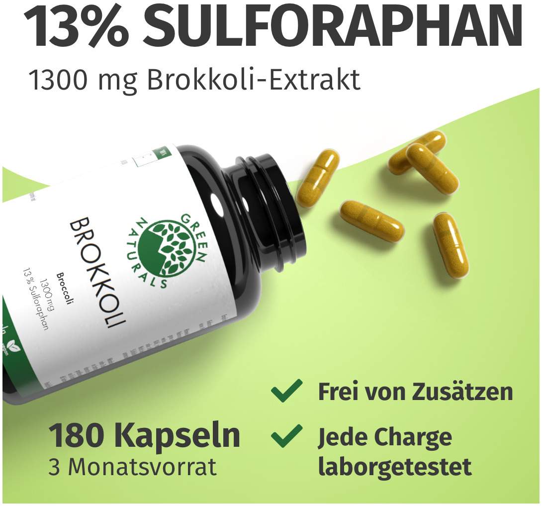 Green Naturals Brokkoli+13% Sulforaphan 180 Kapseln