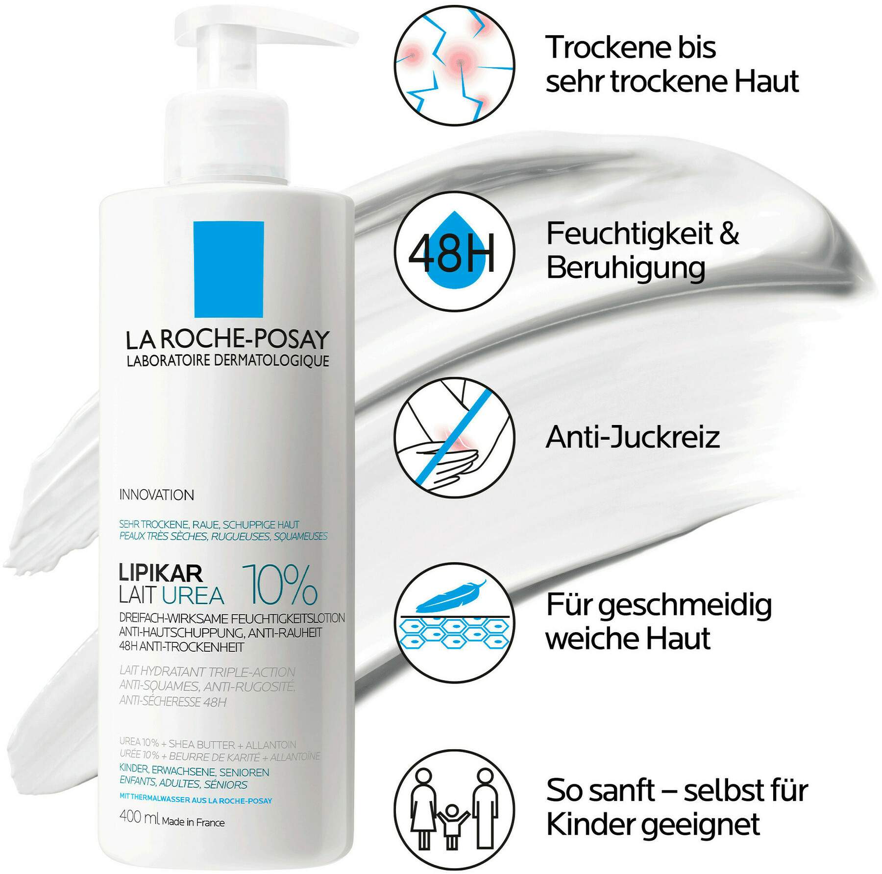 La Roche Posay Lipikar Lait Urea 10% 400 ml Milch