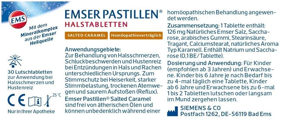 Emser Pastillen Salted Caramel 30 Stück