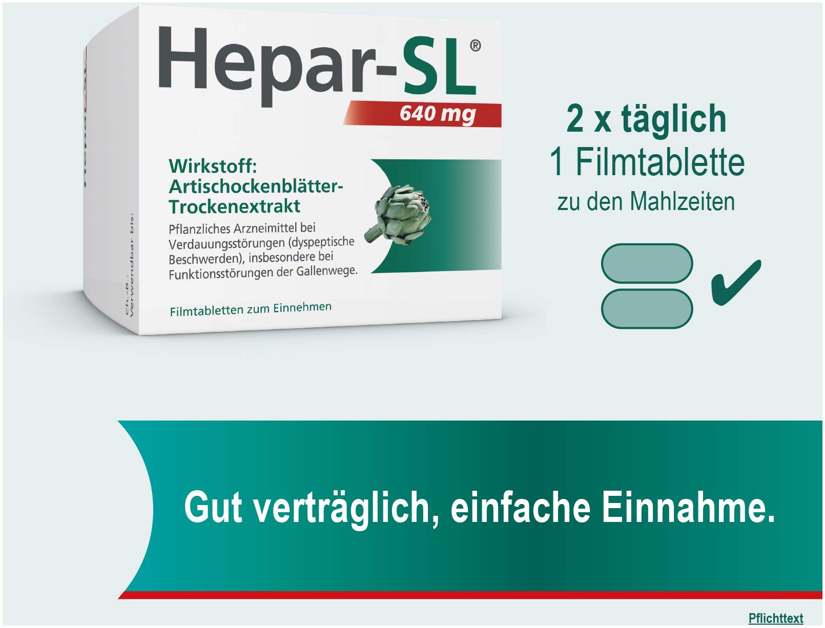 Hepar SL 640 mg 50 Filmtabletten