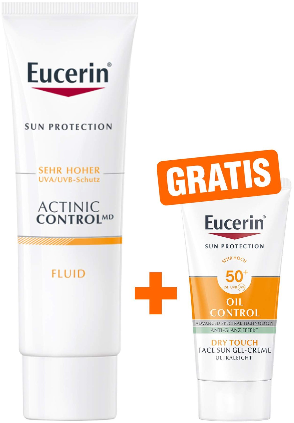 Eucerin Sun Actinic Control MD 80 ml Emulsion + gratis Sun Gel-Creme Oil Control 20 ml