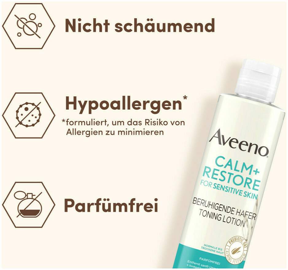 Aveeno Calm+ Restore beruhigende Hafer Toning Lotion 200 ml