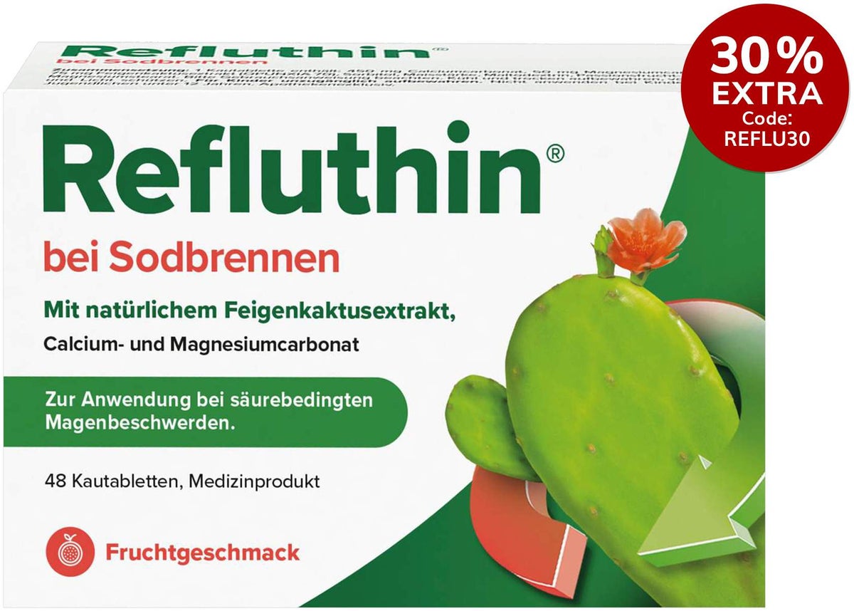 Refluthin Kautabletten Fruchtgeschmack 48 Stück