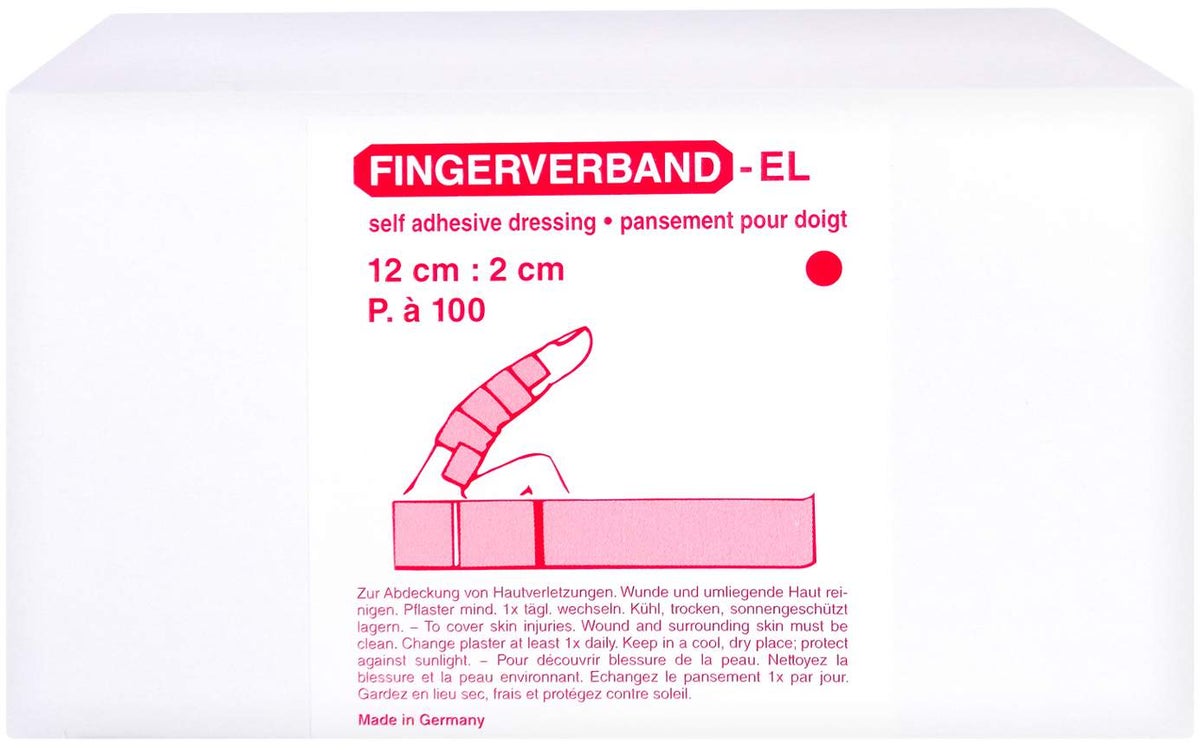 Fingerverband 2x12 cm Haut Elastisch