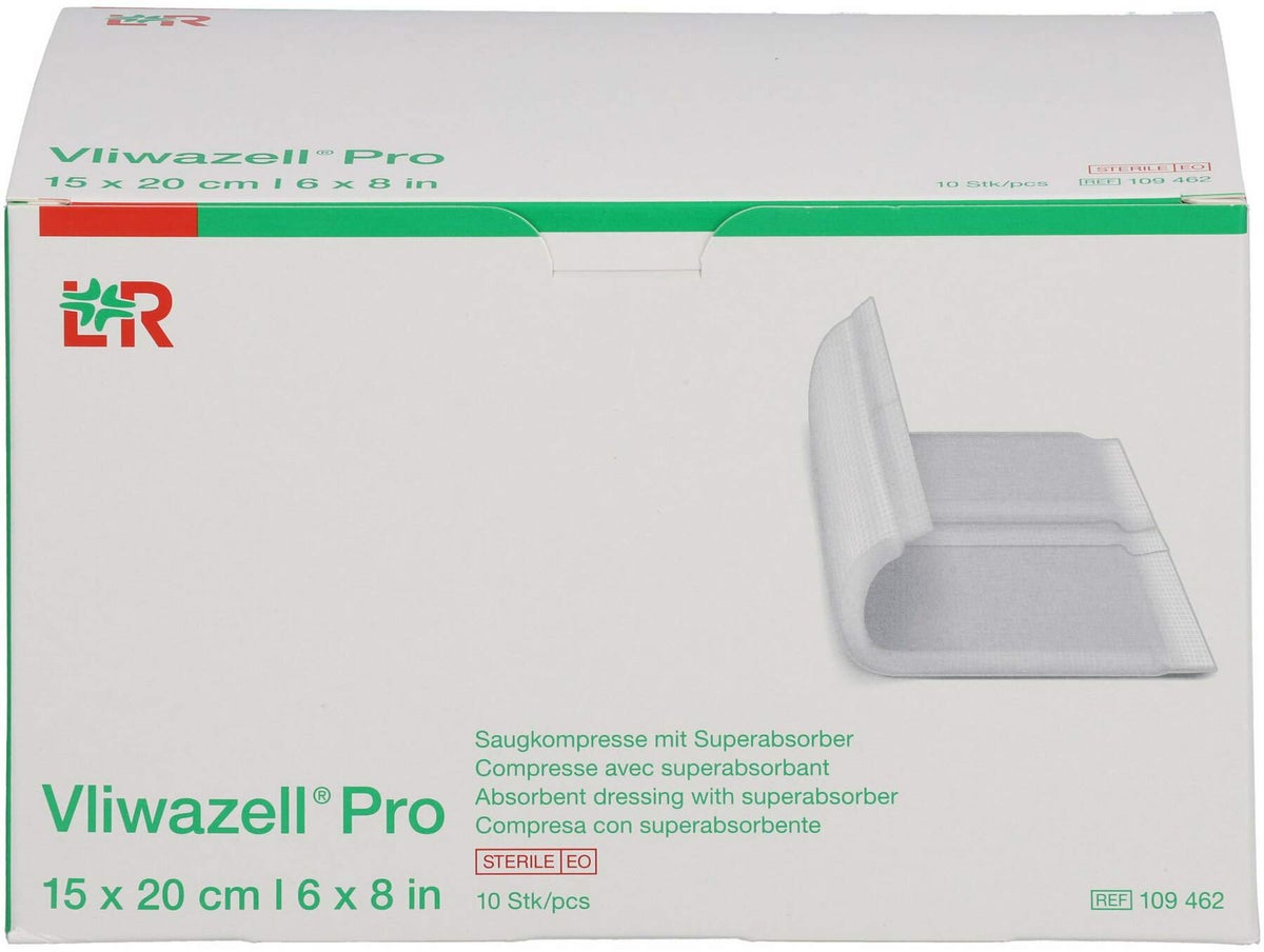 Vliwazell Pro Superabsorb.Kompr.Steril 15x20 cm