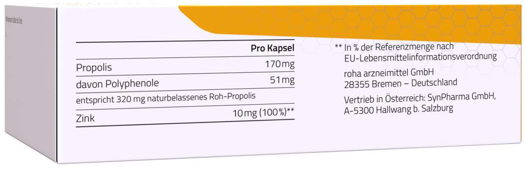 Beecraft Propolis Kapseln plus 10 mg Zink 60 Stück