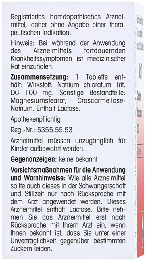 Biochemie 8 Natrium Chloratum D 6 Tabletten