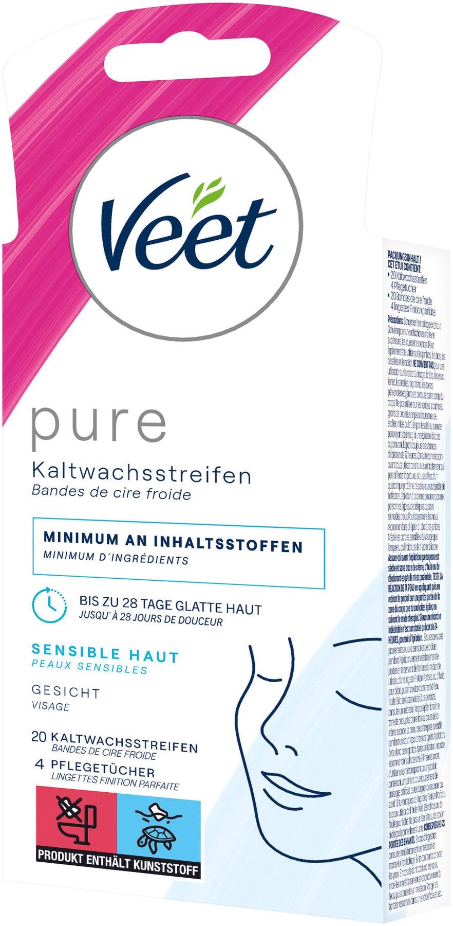 Veet Kaltwachs - Streifen Gesicht 20 Streifen