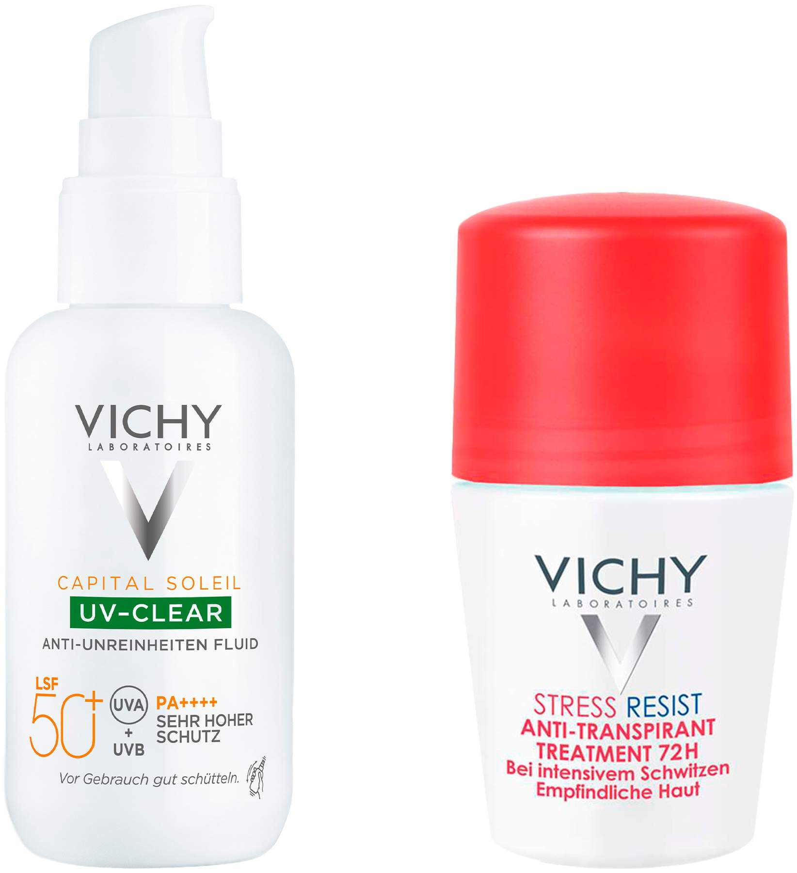 Vichy Capital Soleil UV-Clear LSF 50+ 40 ml + gratis Vichy Deo Stress Resist 72h 50 ml