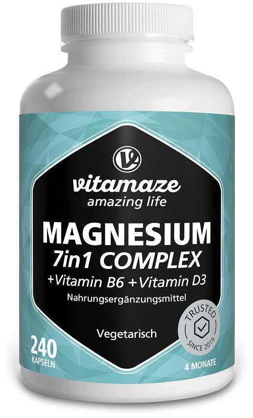 Magnesium 7in1 Komplex + B6 + D3 240 Kapseln