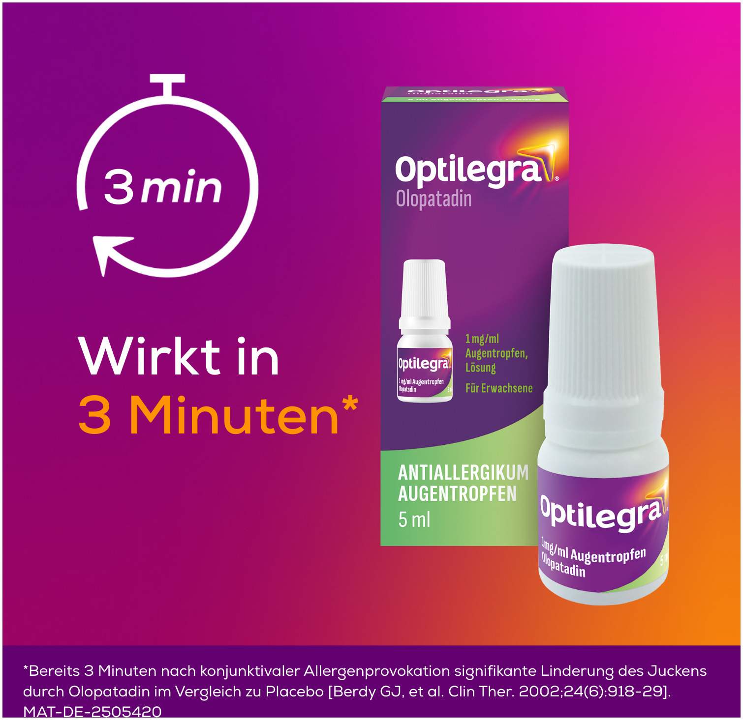 Optilegra - Augentropfen mit Olopatadin 5 ml