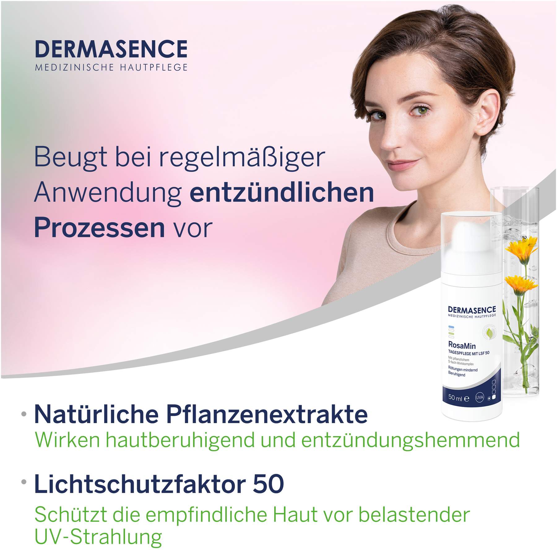 Dermasence RosaMin Tagespflege LSF 50 50 ml