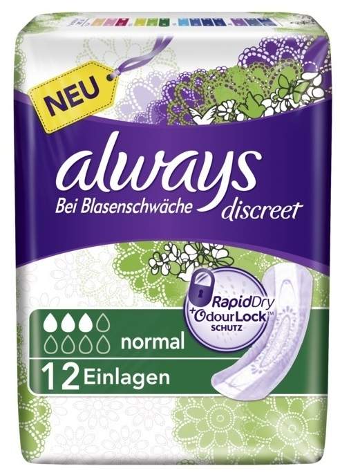 Always discreet Inkontinenz Binden normal 12 Einlagen