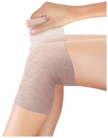Elastik-Bandage 10 cm x 3 m, inkl. Fixierklammern