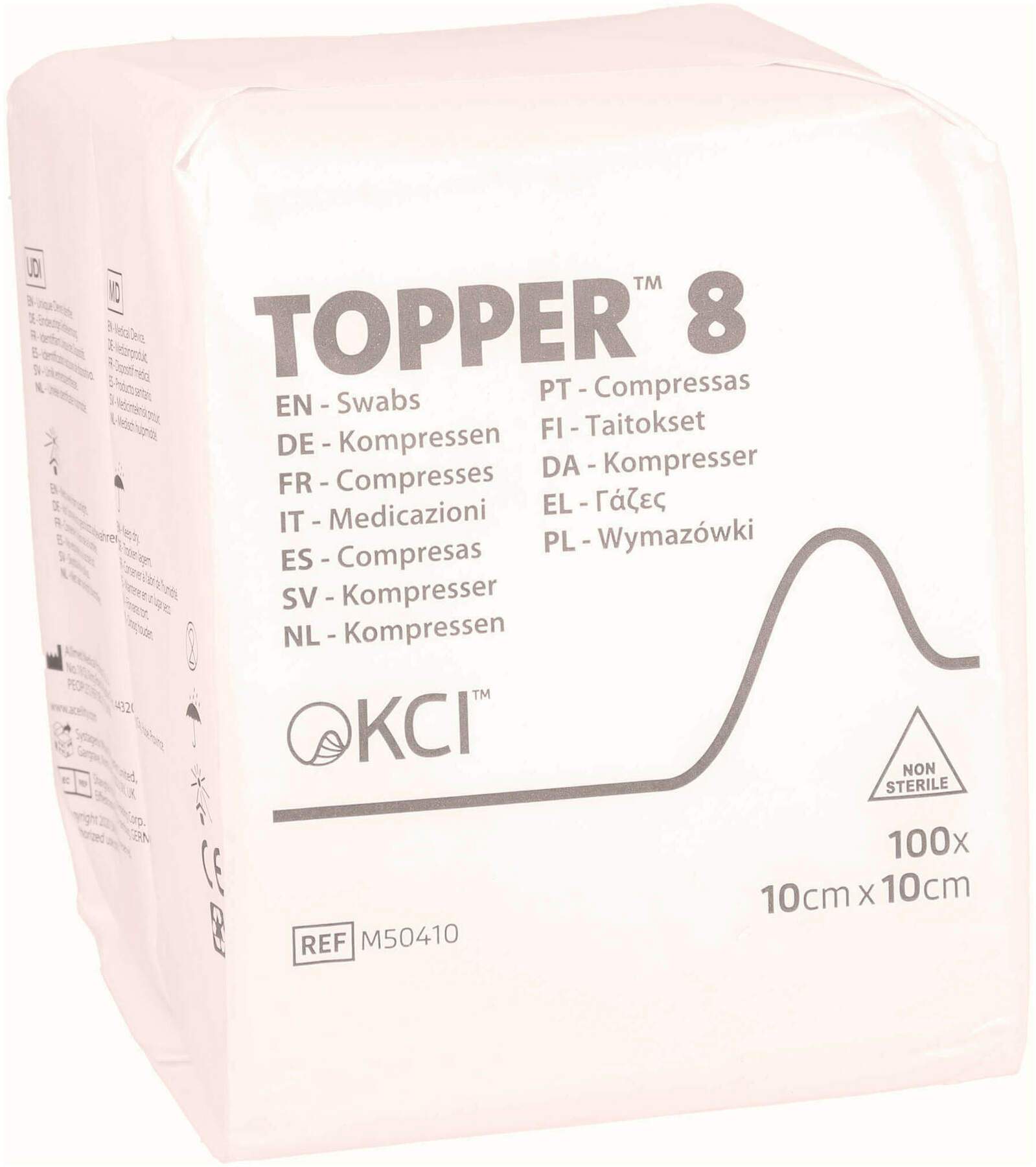 Topper 8 Kompressen 10 X 10 cm Unsteril 100 Stück