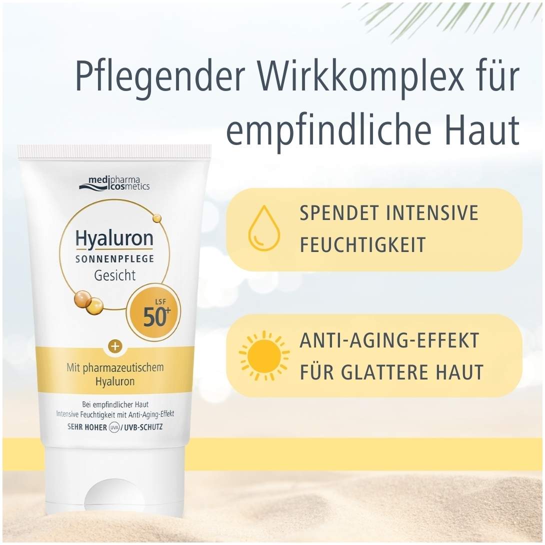 medipharma cosmetics Hyaluron Sonnenpflege Gesicht LSF 50+ 50 ml Creme