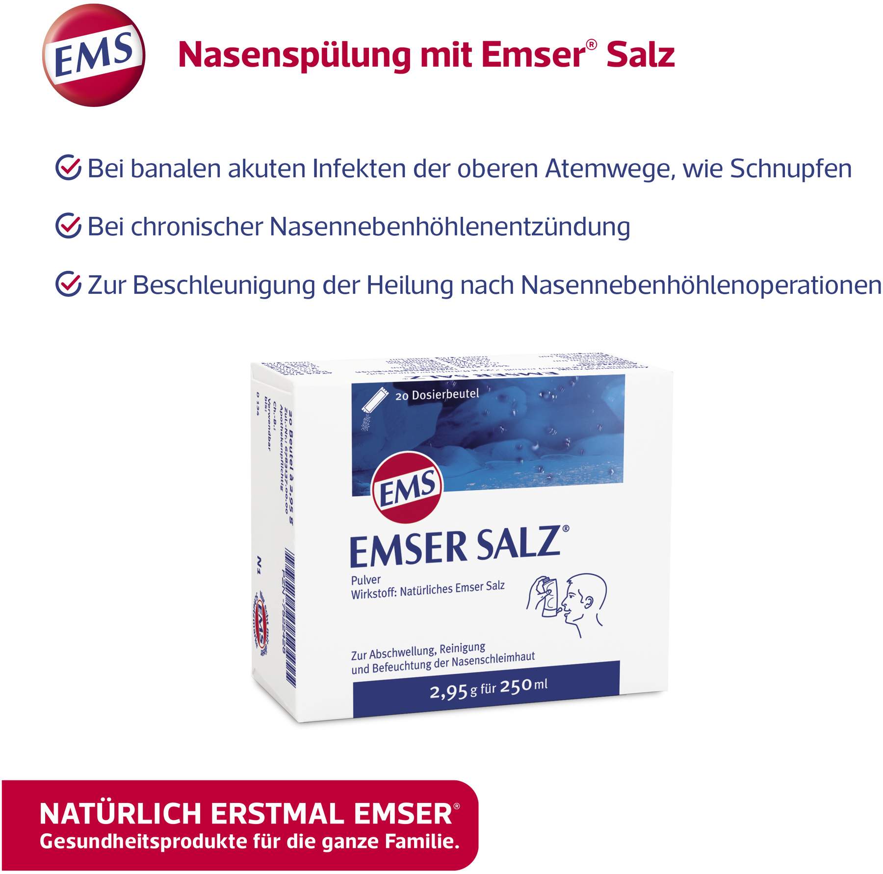 Emser Salz Pulver 1,475 G Für 125 ml 20 Beutel