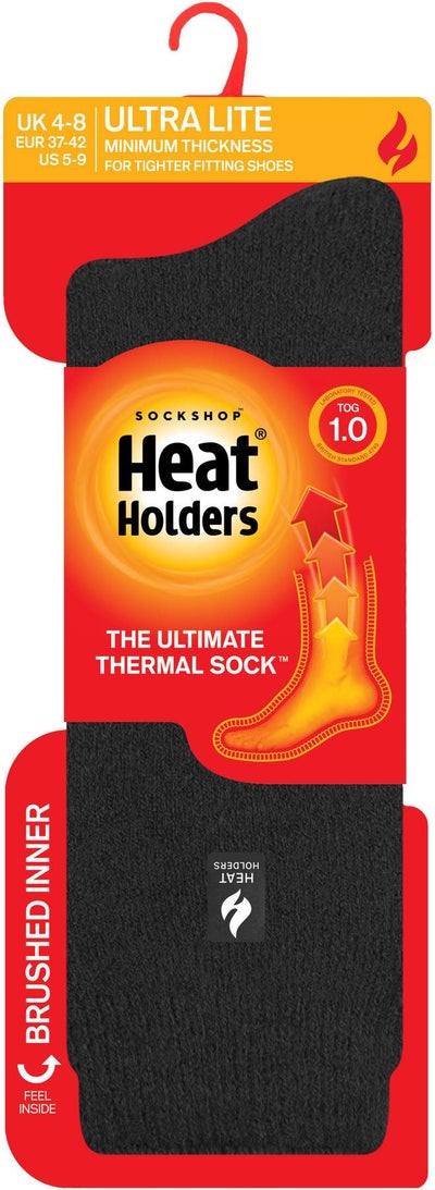 HeatHolders Ultra - Lite Damen Thermossocken schwarz Gr. 37 - 39 1 Paar