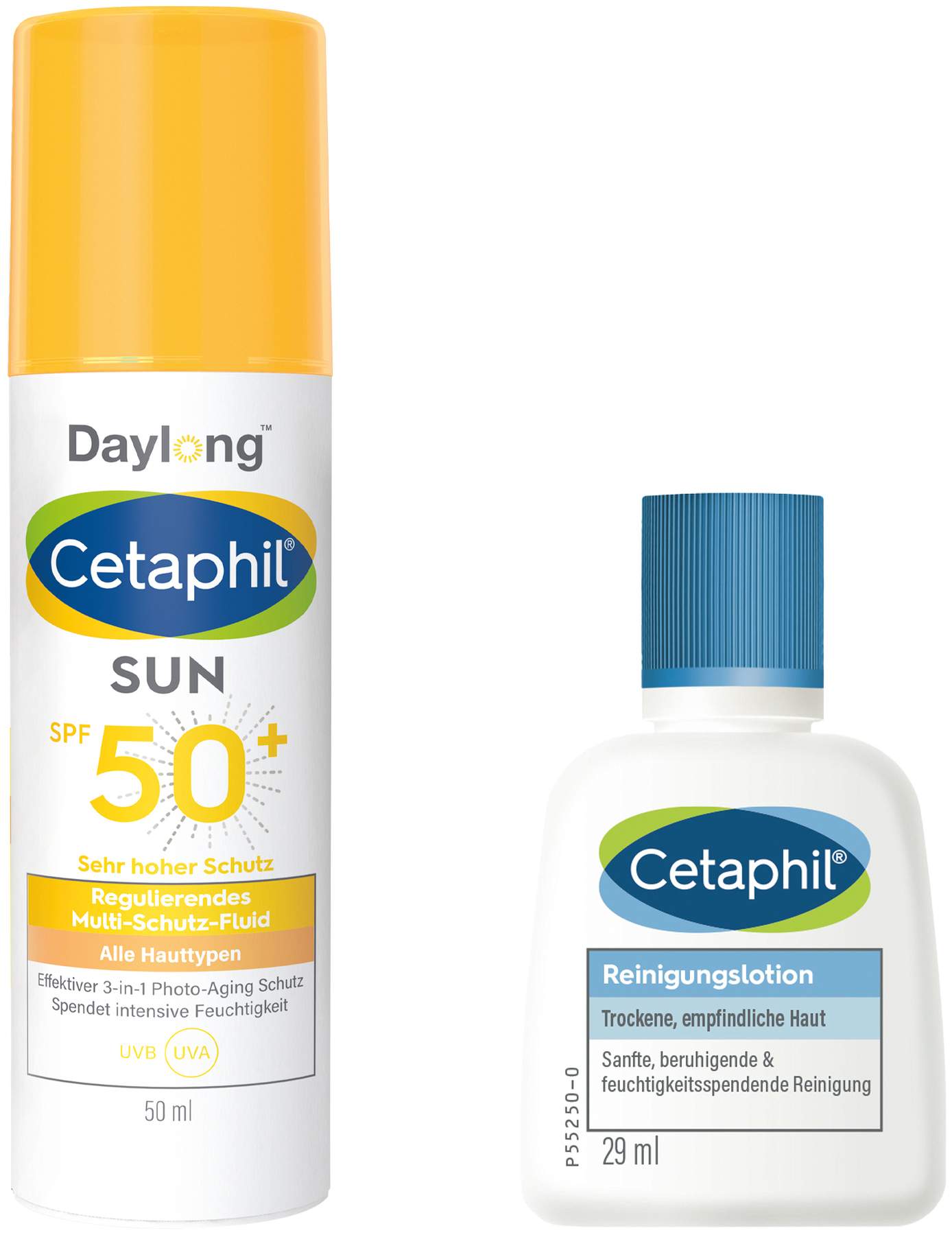 Cetaphil Sun Daylong SPF 50+ regulierendes MS - Fluid Gesicht 50 ml + gratis Cetaphil Reinigungslotion 29 ml