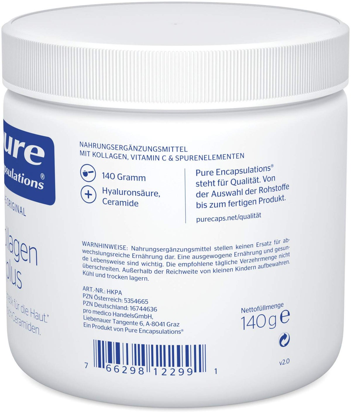 Pure Encapsulations Kollagen Plus Pulver 140g