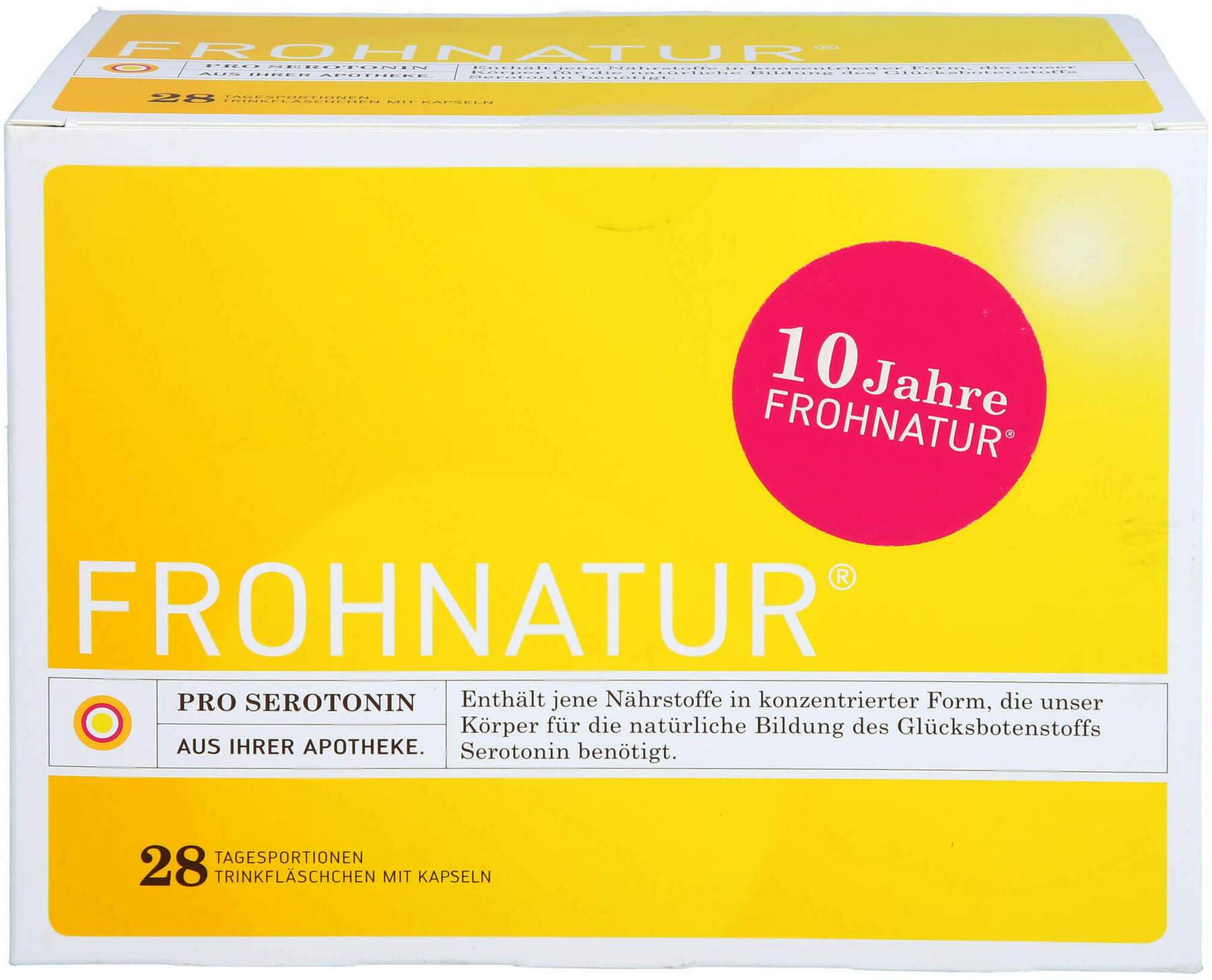 Frohnatur Pro Serotonin Trinkfläschchen Mit Kapsel 28 Stück