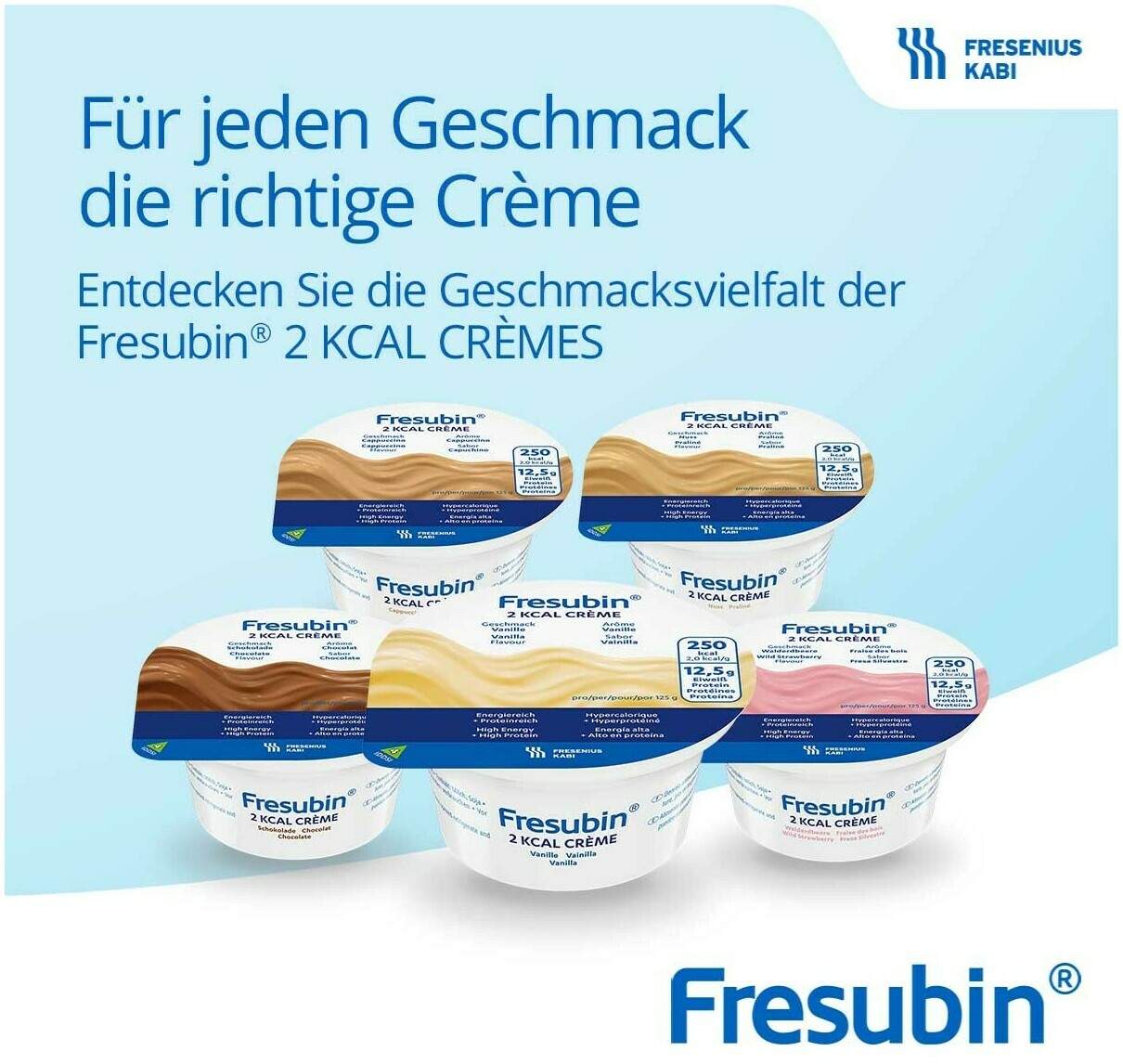 Fresubin 2 Kcal Creme Mischkarton 24 X 125 Gramm im Becher