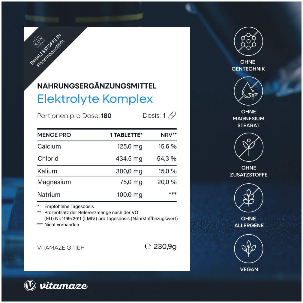 Elektrolyte Komplex Tabletten Mit Magnesium 180 Stück