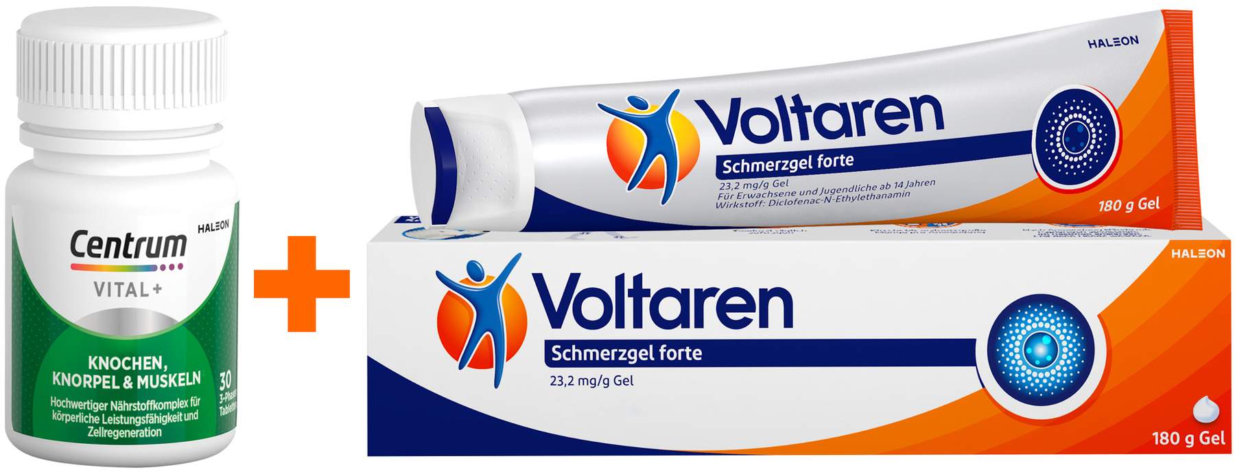 Centrum Vital+ Knochen Knorpel & Muskeln 30 Tabletten + Voltaren Schmerzgel forte 180 g