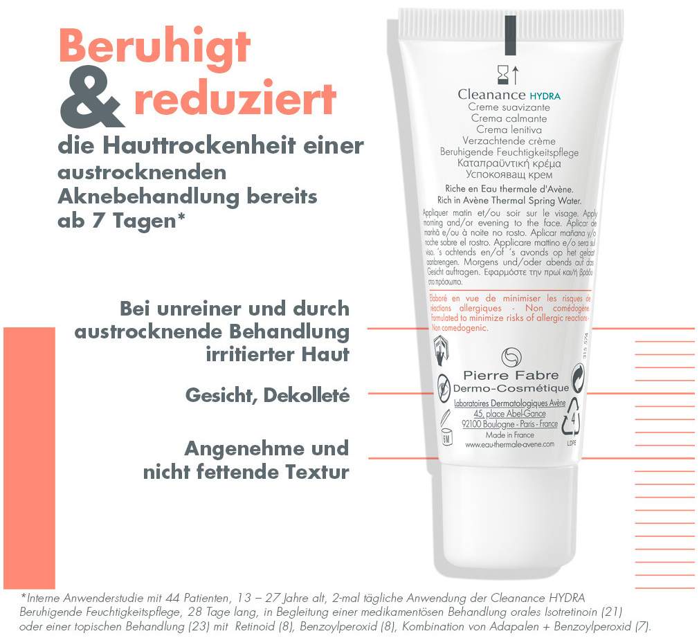 Avene Cleanance Hydra Beruhigende Feuchtigkeitspflege 40 ml Creme
