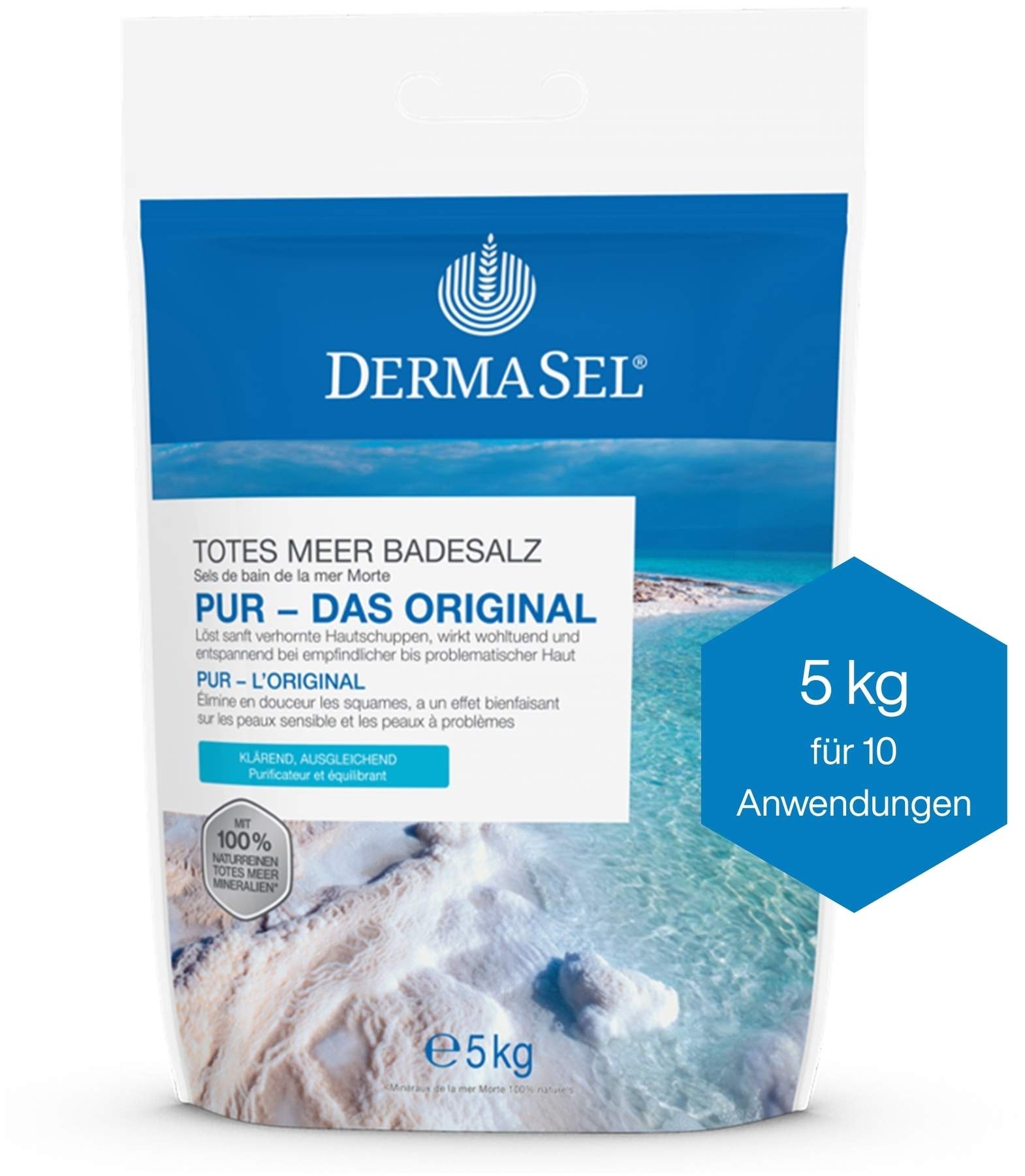 Dermasel Totes Meer Badesalz pur 5 kg