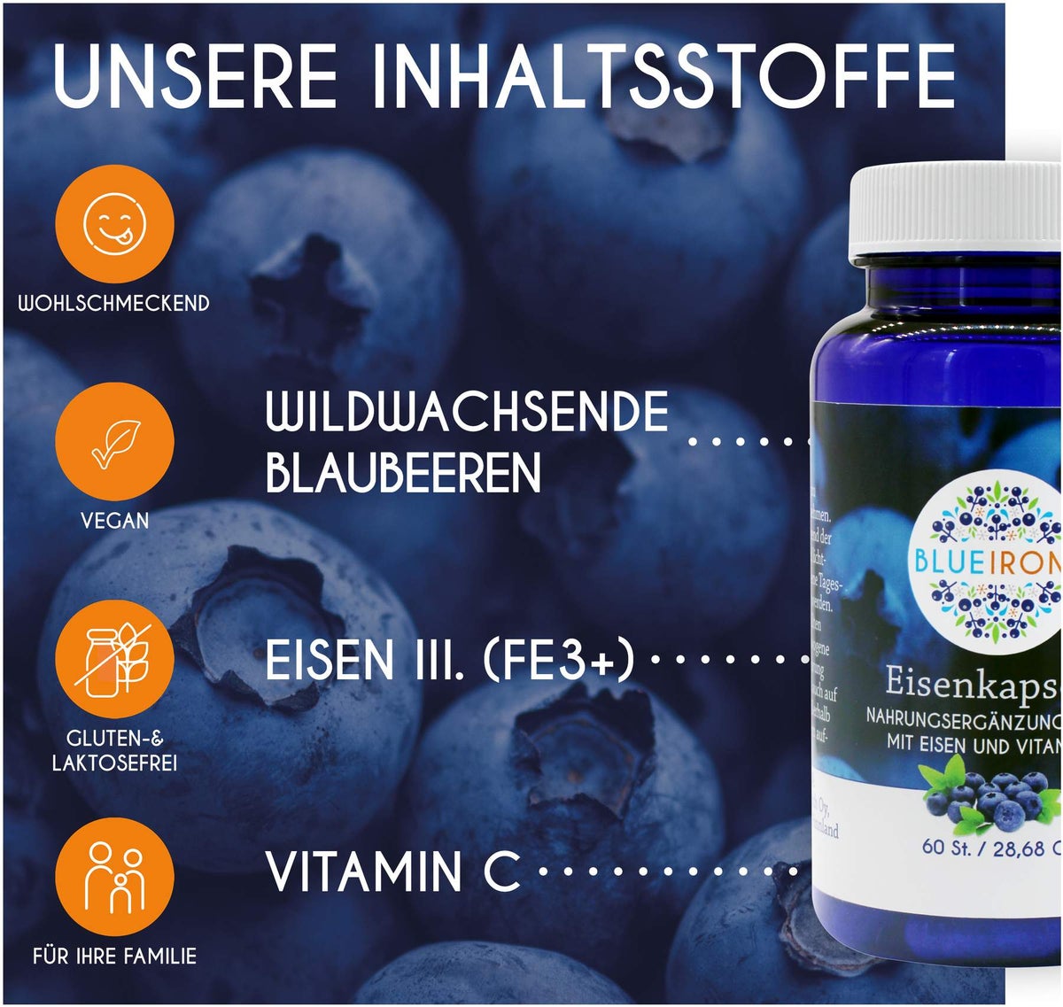 Blueiron Eisenkapseln 60 Stück